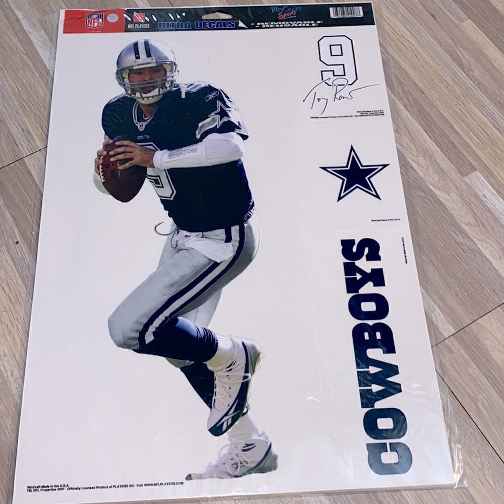 NFL Dallas Cowboys stickers decals man cave sports room memorabilia vintage art